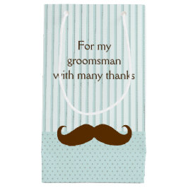 Robins Huevo Azul con Mustache Groomsman Bolsa de 