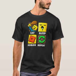 Roblox Come Duerme Repetir Camiseta Divertida Para