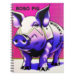 ROBO PIG Journal. Texto editable. Cuaderno
