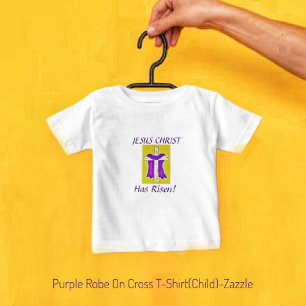 Robo púrpura en camiseta cruzada para bebés