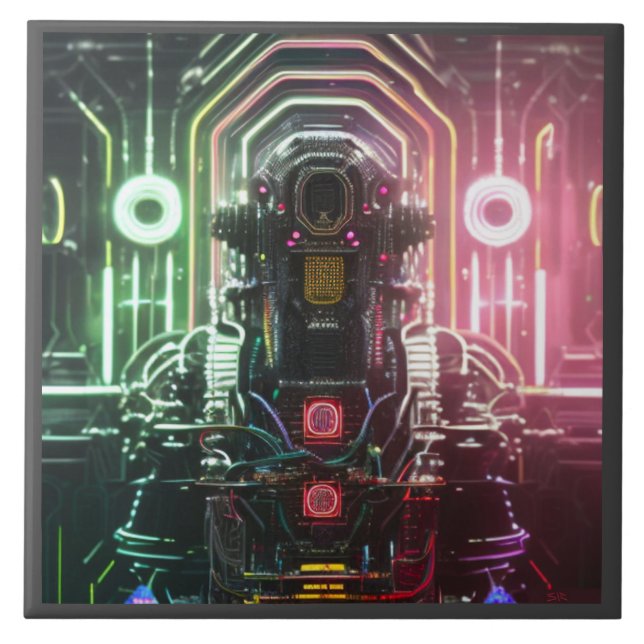 Robot 1 baldosa cerámica grande (Frente)