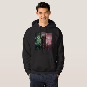 Robot 1 hombres sudadera encapuchada negra