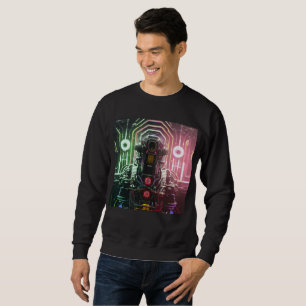 Robot 1 jersey negro para hombres