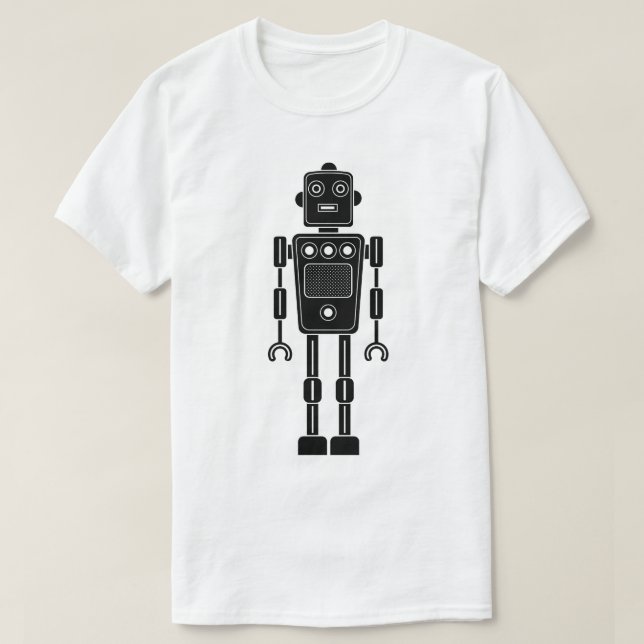 Robot 270620/011 - Camiseta blanca y negra (Diseño del anverso)