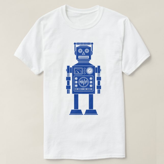 Robot 270620/06 - Camiseta azul y blanca de la mar (Diseño del anverso)