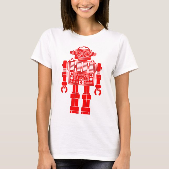 Robot 270620/08 - Camiseta roja y blanca (Anverso)
