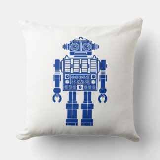 Robot 270620/08 - Cojín decorativo azul y blanco d