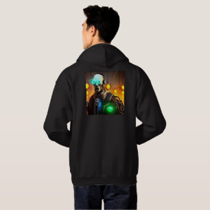Robot 2 hombres sudadera encapuchada negra