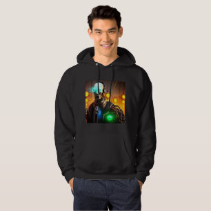Robot 2 hombres sudadera encapuchada negra
