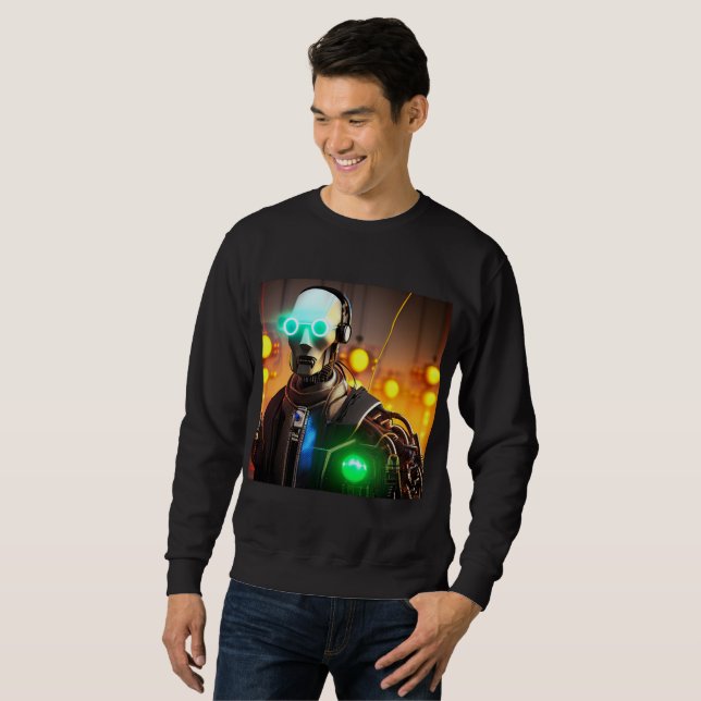 Robot 2 hombres sudadera negra (Anverso completo)
