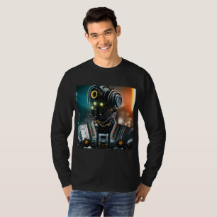 Robot 3 hombres camiseta de manga larga negra