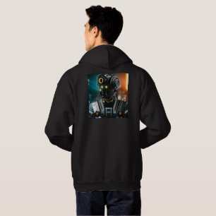 Robot 3 hombres sudadera encapuchada negra
