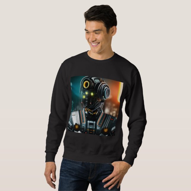 Robot 3 hombres sudadera negra (Anverso completo)