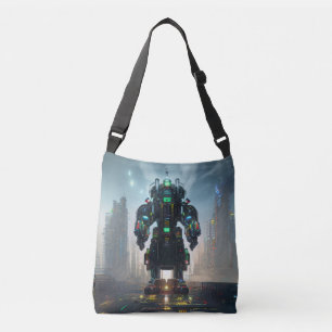 Robot 4 bolso de cuerpo cruzado