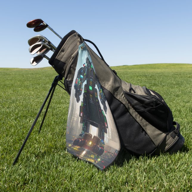 Robot 4 toalla de golf (Verde)