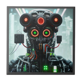 Robot 5 baldosas de cerámica pequeña