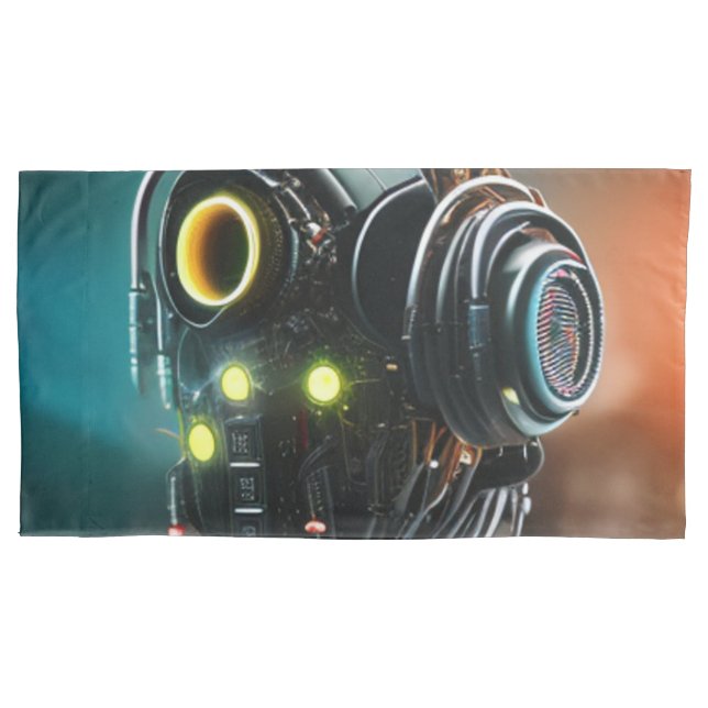 Robot 5 funda de almohada king 2 lado (Anverso)