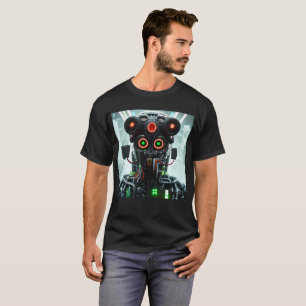 Robot 5 hombres camiseta negra