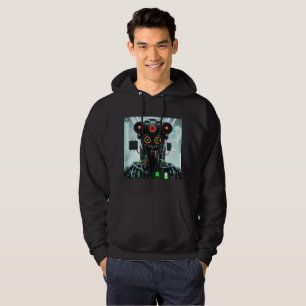 Robot 5 hombres sudadera encapuchada negra
