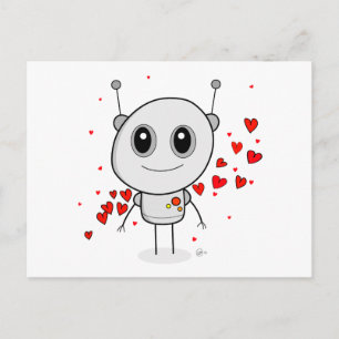 Robot al corazón - postal