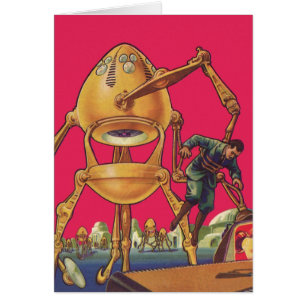 Robot Alien de Ciencia Ficción Vintage Captura Hom