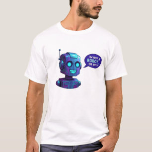 Robot de IA Divertido No Soy un Robot Camiseta de