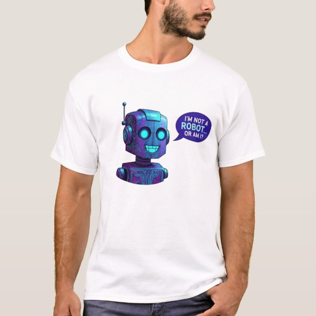  Robot de IA Divertido No Soy un Robot Camiseta de (Anverso)