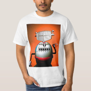 Robot de juguete recortado retro camiseta 03