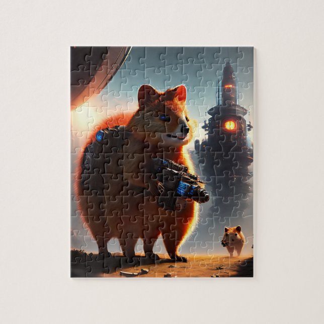 Robot de Quokka Futurista, Rompecabezas (Vertical)