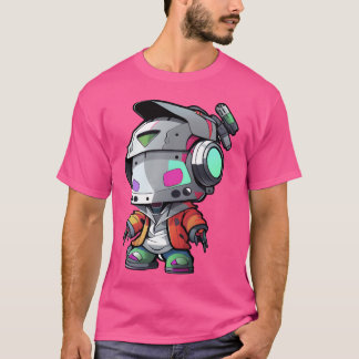 Robot de Rap Colorido Dibujo Animado para Camiseta