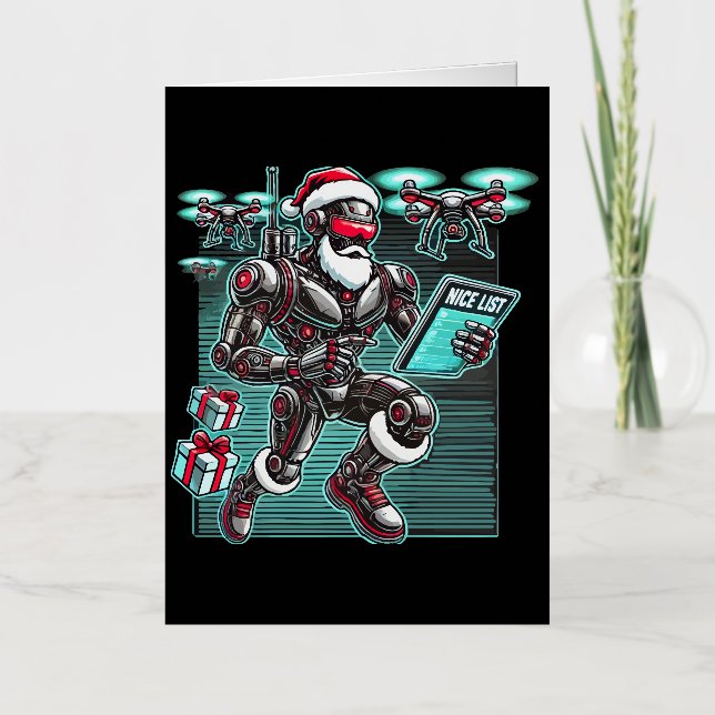 Robot de Santa con IA y Drones para Navidad (Anverso)