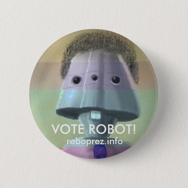 ¡Robot del voto! Botón ostentoso (Anverso)