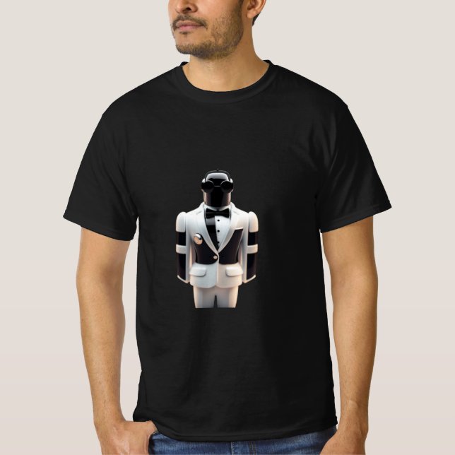Robot en camiseta de esmoquin (Anverso)