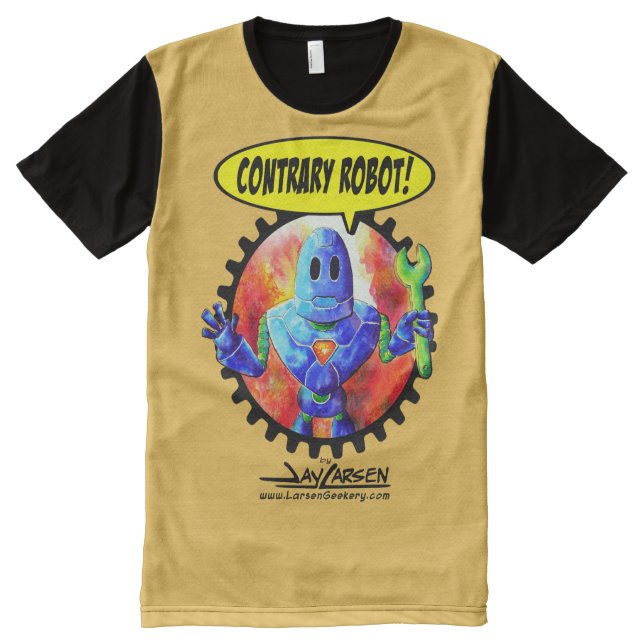 Robot-Impresión contraria por todo la camiseta de (Anverso)