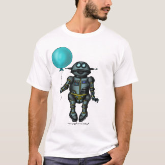 Robot lindo divertido con diseño de la camiseta