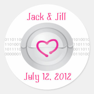 Robot Love Monogram Pegatina