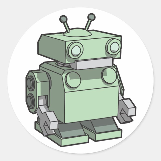 Robot pegatina grande (Anverso)