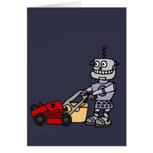 Robot que empuja el cortacésped