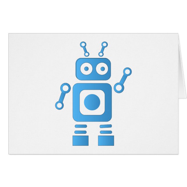 Robot retro azul (Anverso (Horizontal))
