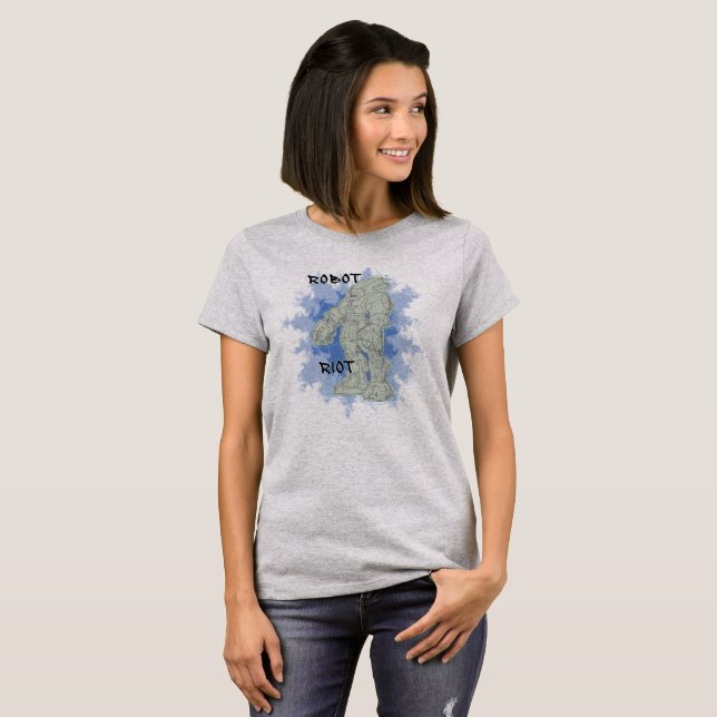 Robot Riot 1 Camisetas adultos (Anverso completo)