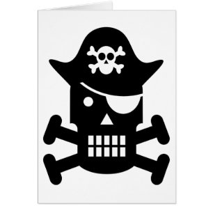 Robot Skull & Crossbone Pirate Silhouette