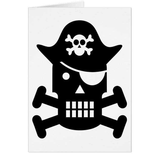 Robot Skull & Crossbone Pirate Silhouette (Frente)