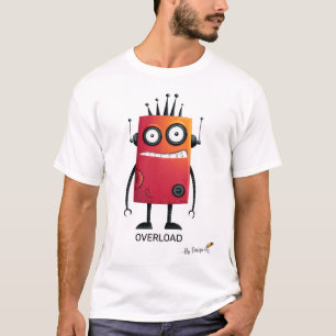 Robot SobreCargado   Camiseta Divertida para Geeks