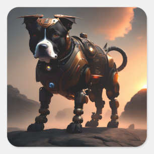 Robot Staffordshire Bull Terrier, Pegatinas