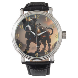 Robot Staffordshire Bull Terrier, reloj de pulsera