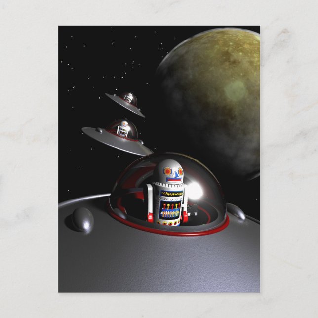 ROBOT - Tarjeta postal de 7 sauditas (Anverso)