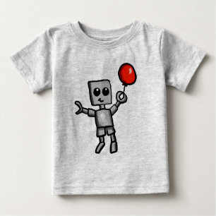 Robot y camisa roja del globo