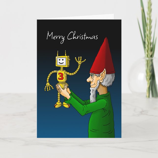 Robot y duende de Navidad (Anverso)