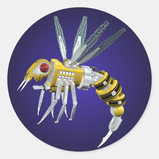 Robotic Wasp Pegatina (Anverso)