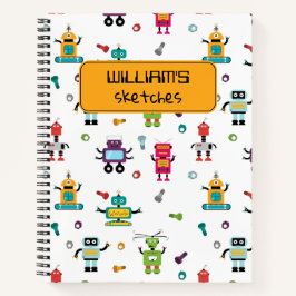 Robots Multicolores Lindos Cuaderno de Dibujo para